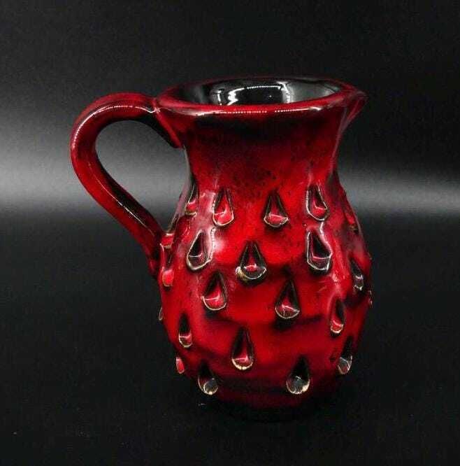 Vintage Fat Lava Ceramic Jug Vase By Fratelli Fanciullacci For Bitossi – 1960s Italy photo vintage