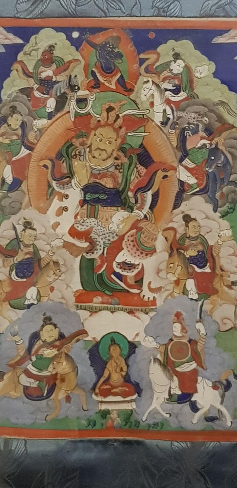 Pair Of Vintage Tibetan Thangka Paintings Framed photo furniture