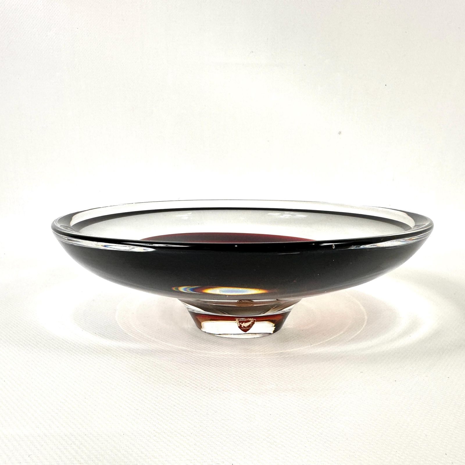 photo for sale Scandinavian Art Glass Bowl By Sven Palmqvist, 1950s Orrefors Swedish Design