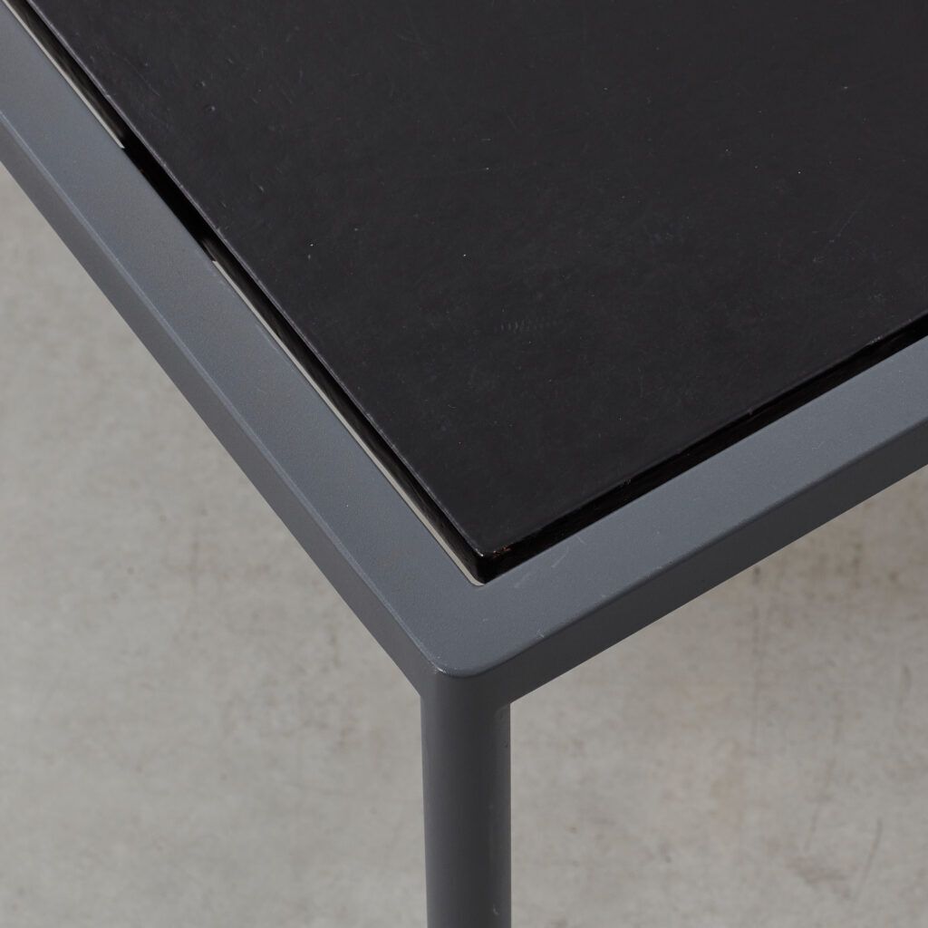 Jonas Bohlin Dining Table In Metal And Leather Sweden, Late 20th Century photo 6600.0