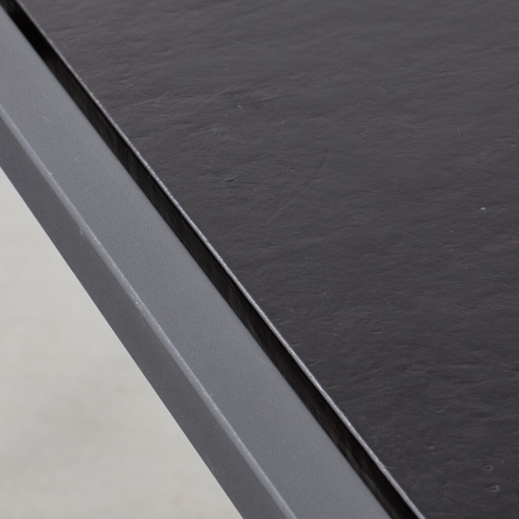 Jonas Bohlin Dining Table In Metal And Leather Sweden, Late 20th Century photo vinterior