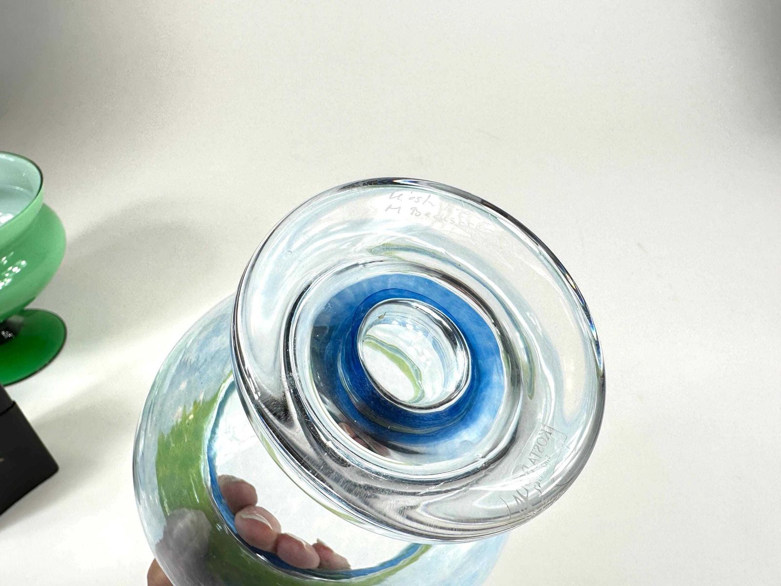 photo for sale Kosta Boda Monica Backström Glass Vase,  Mid Century 'Serpent' Series