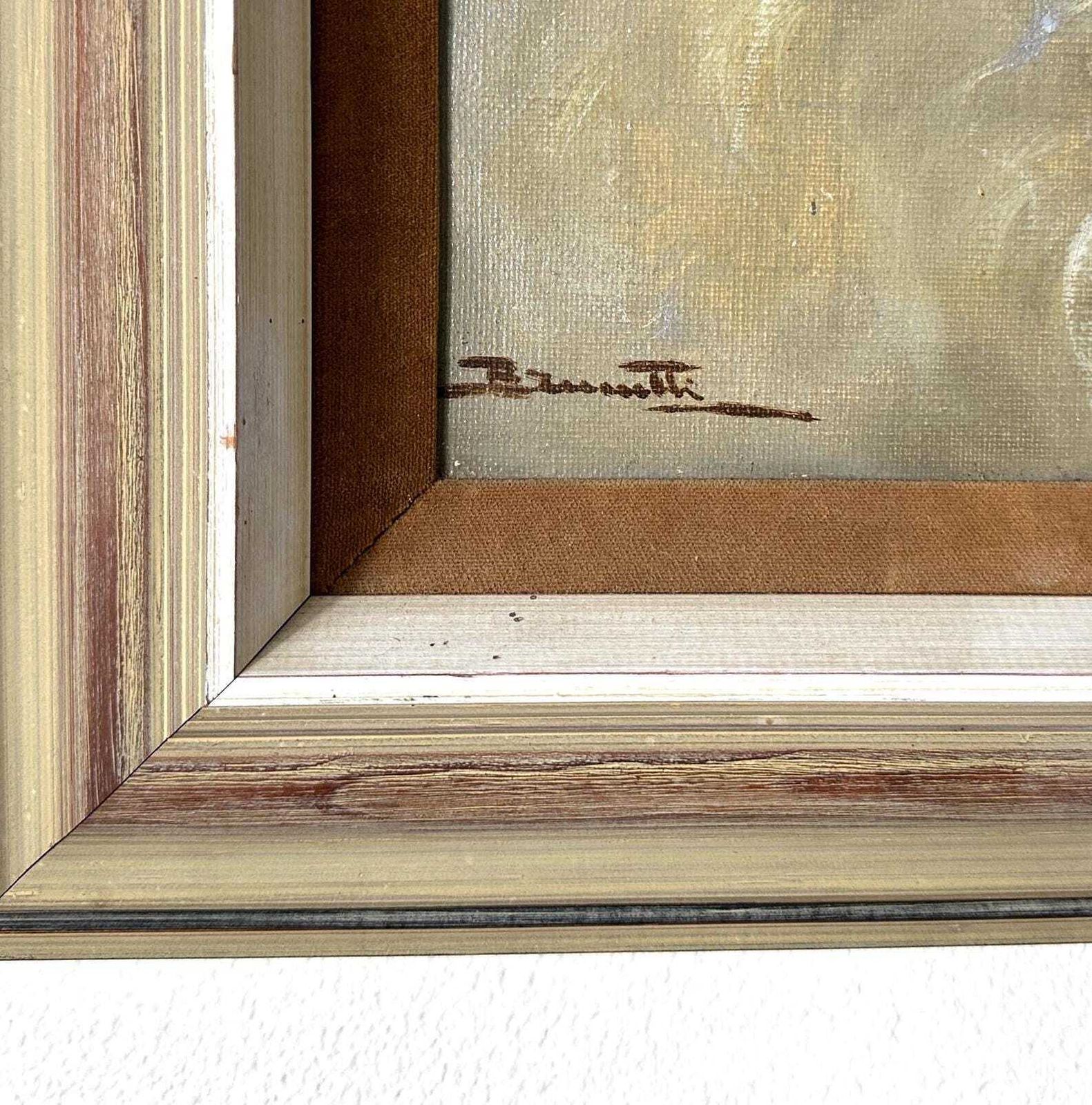 photo furniture Vintage Scandinavian Oil Painting – Nautical Wall Art, Maritime Decor, Signed