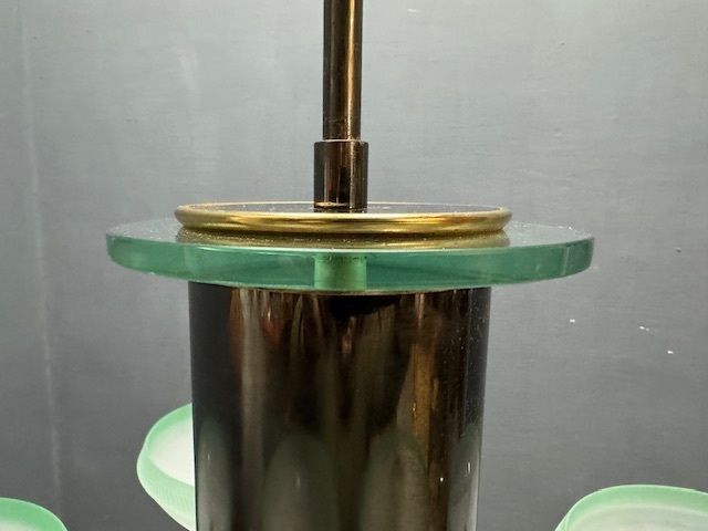 Large Art Deco Murano Glass Chandelier 1960’s photo vinterior
