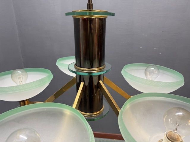 Large Art Deco Murano Glass Chandelier 1960’s photo buy