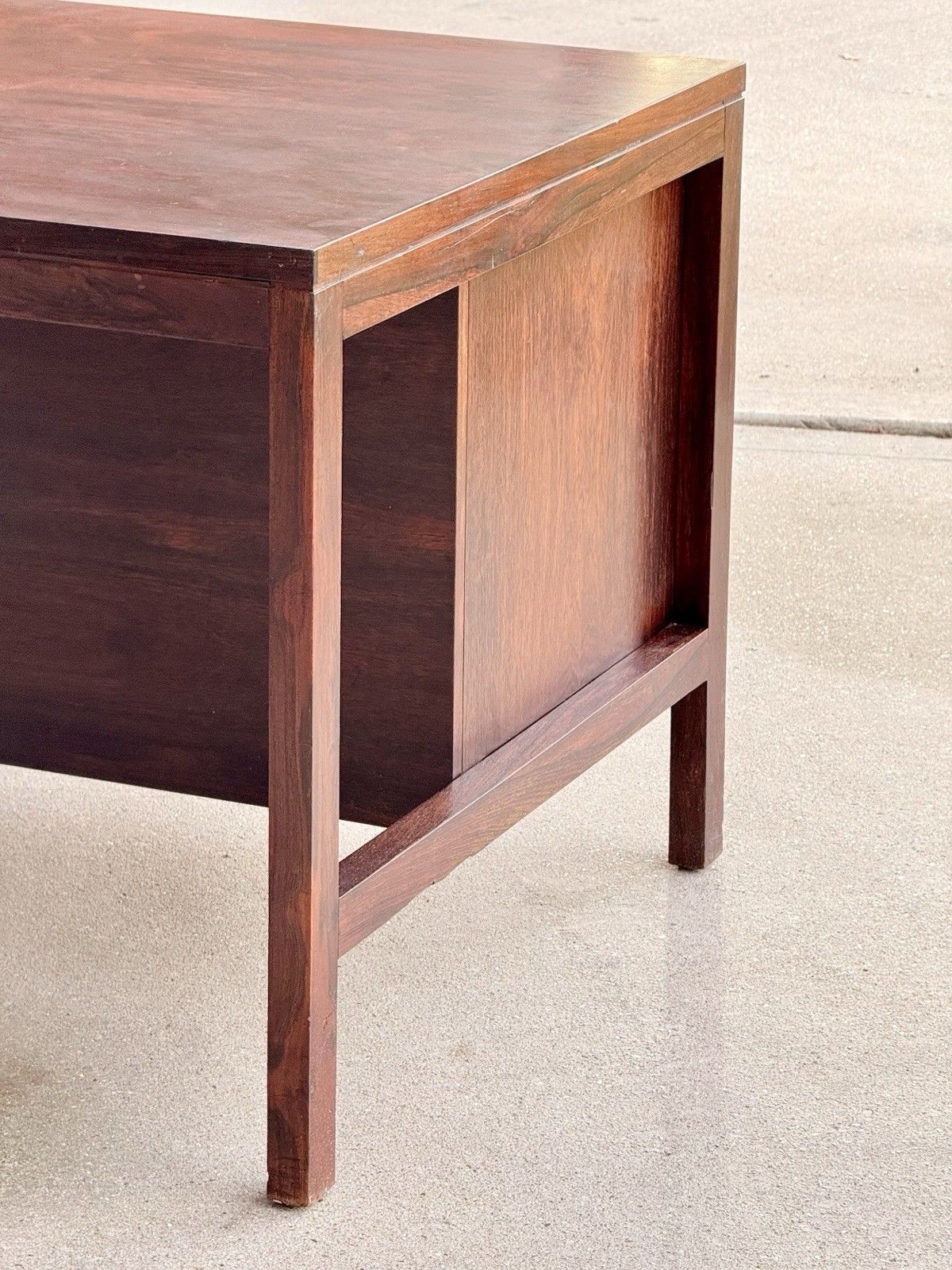 Large Mid Century Modern Danish Design Executive Desk Double Pedestal photo buy