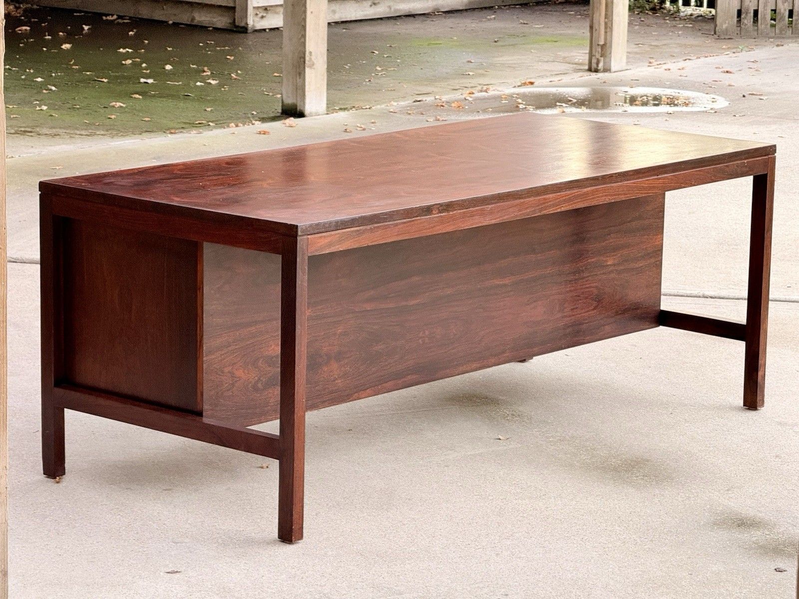 photo for sale Large Mid Century Modern Danish Design Executive Desk Double Pedestal