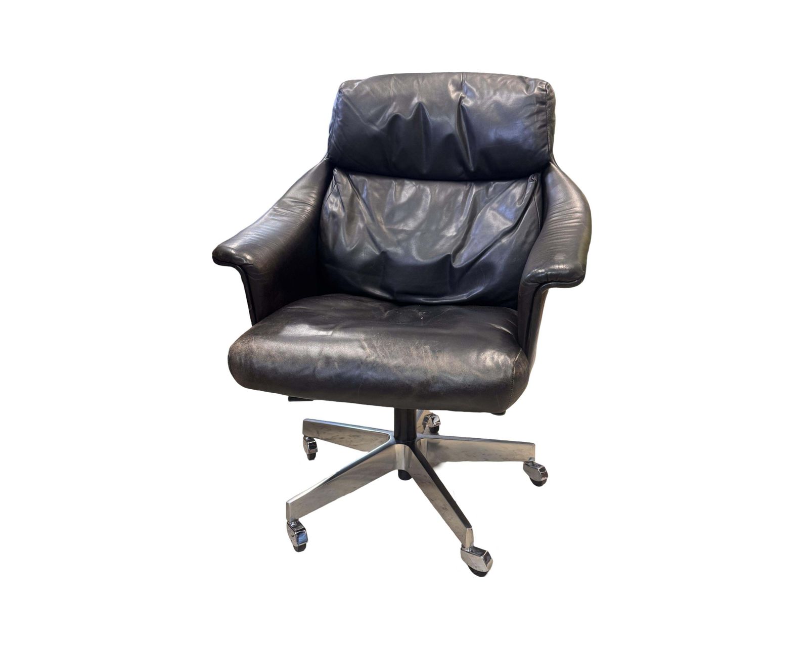 7101 Leather Swivel Lounge Chair By Martin Stoll For Giroflex, 1960s photo furniture