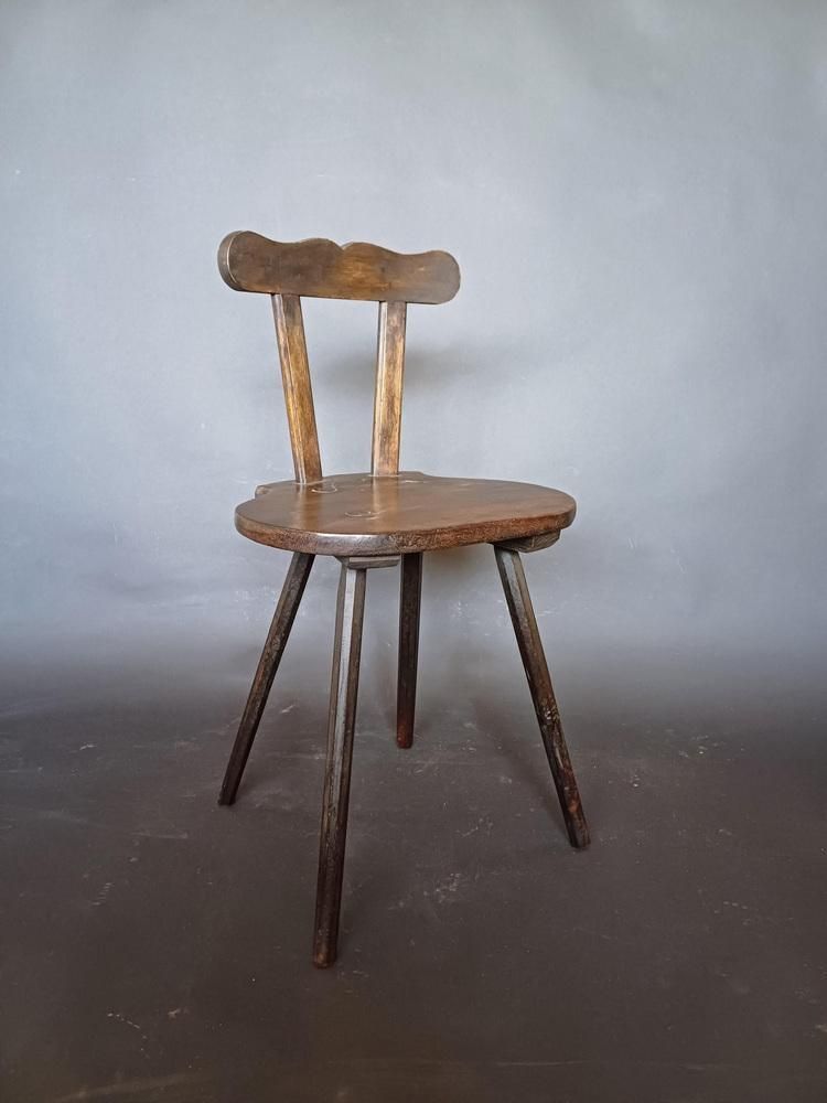 19th Century Austrian Alps Farm Chair, 1890s photo furniture