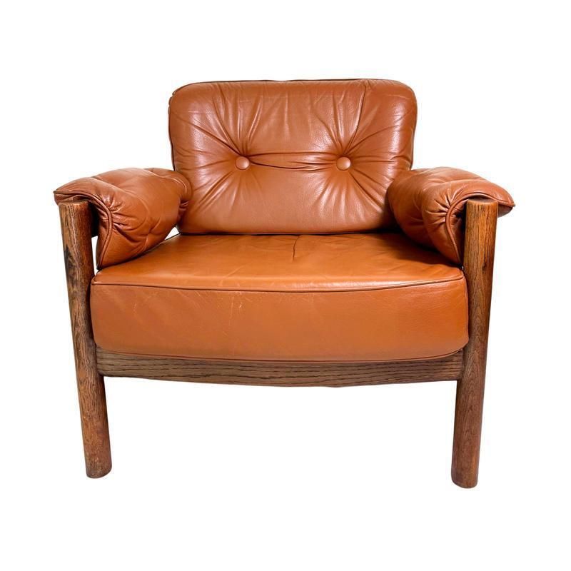 Scandinavian Leather Sofa, Armchairs, And Coffee Table Set, 8 Pieces, 1960s photo furniture