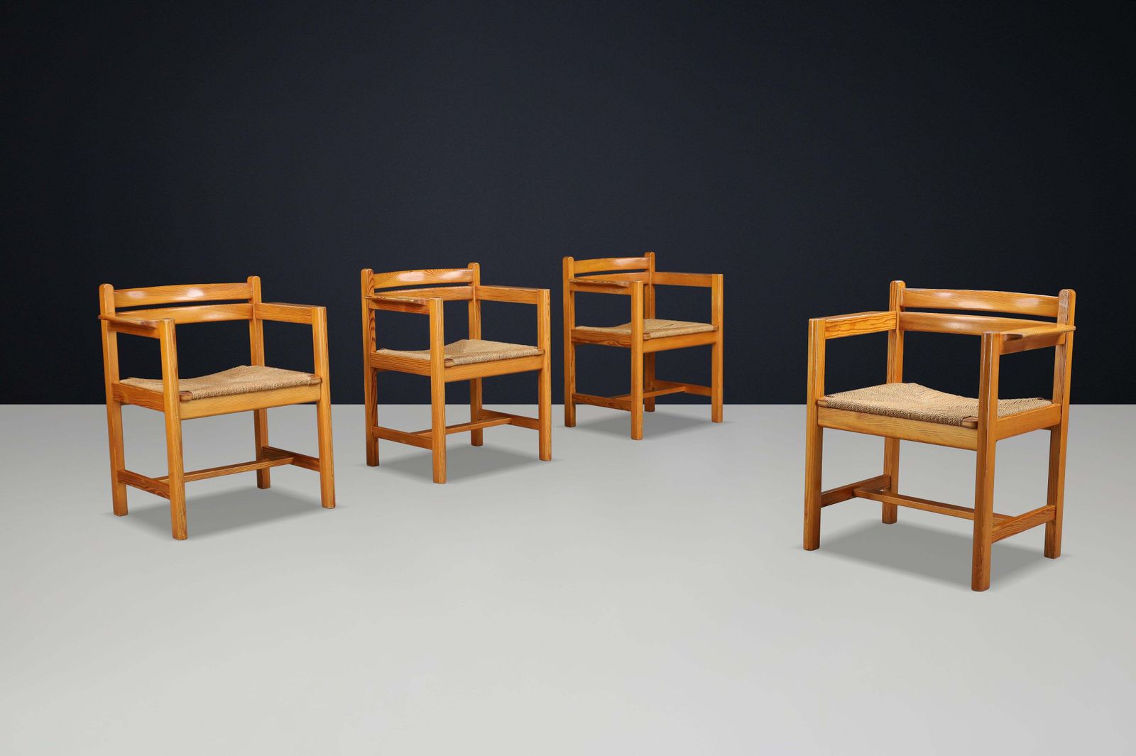 Set Of 4 Asserbo Armchairs By Børge Mogensen For Karl Andersson & Söner, 1960s photo for sale