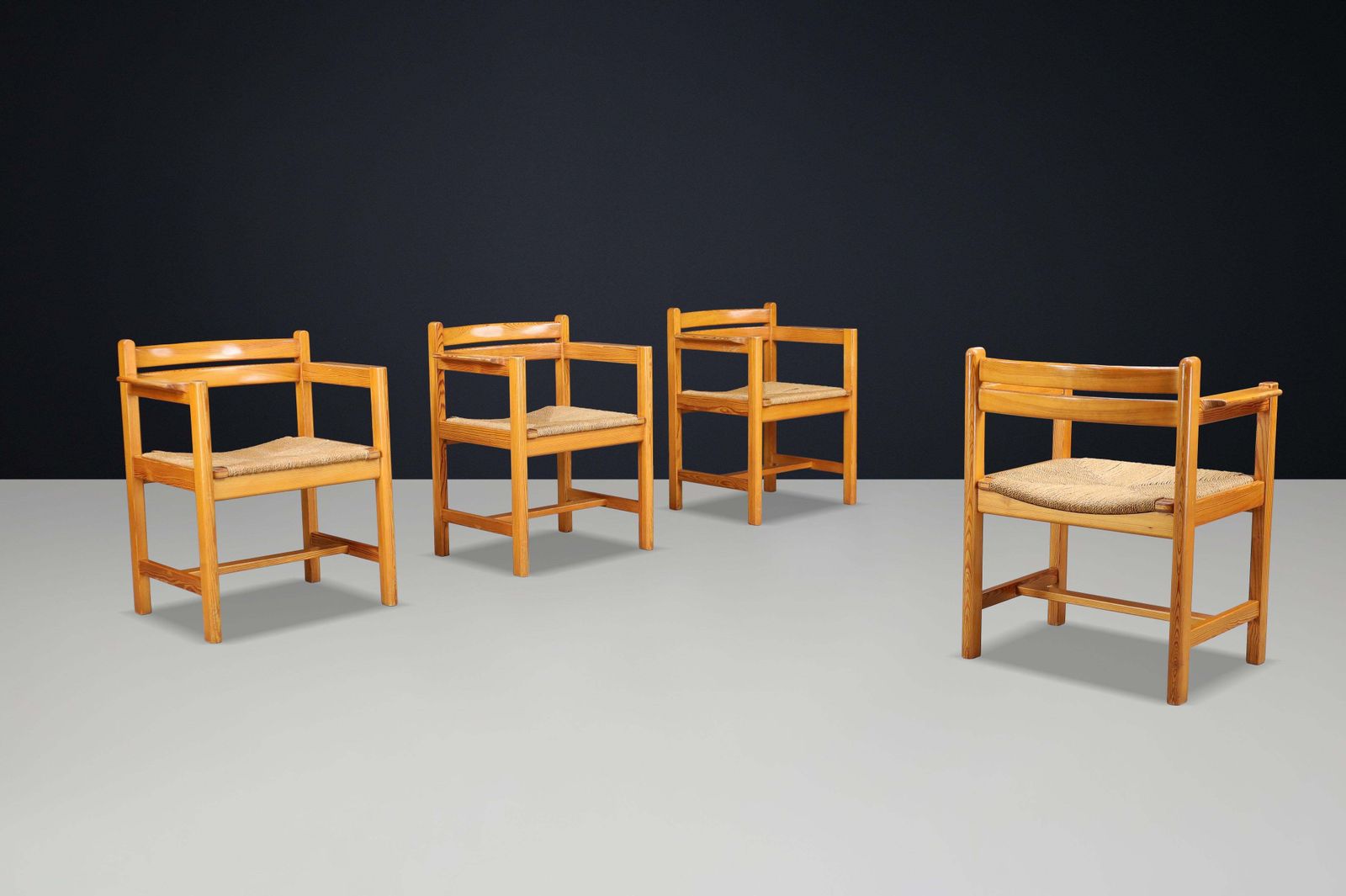 photo furniture Set Of 4 Asserbo Armchairs By Børge Mogensen For Karl Andersson & Söner, 1960s