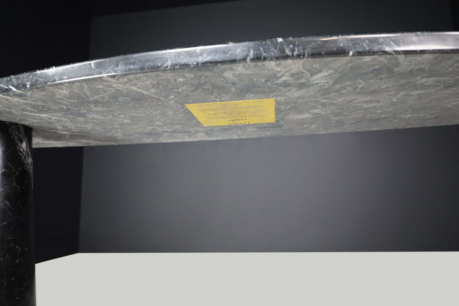 14225.0 Angelo Mangiarotti For Skipper Black Marquina Marble "Eros" Console, Italy 1970s photo