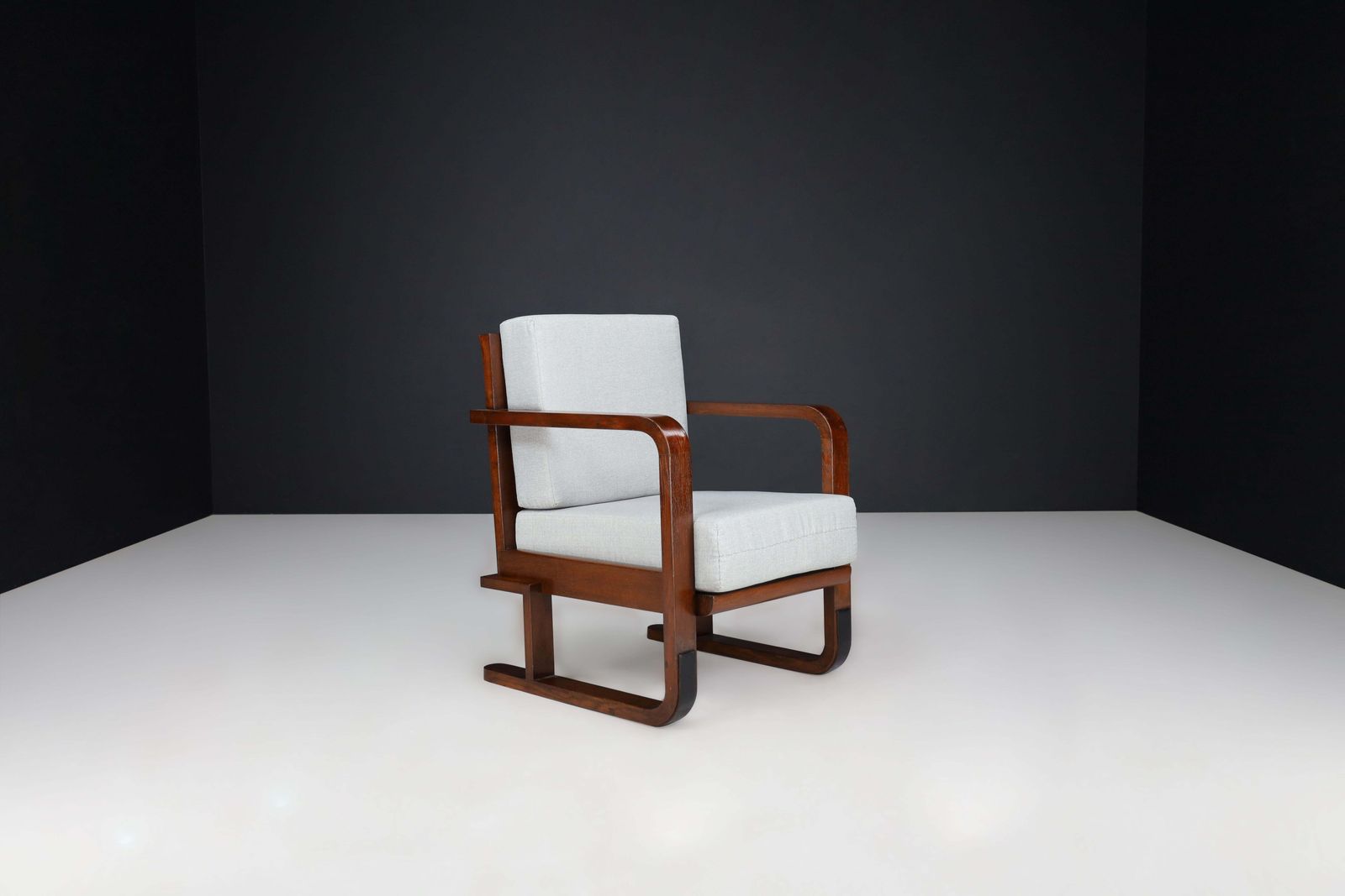 photo buy Art Deco Armchairs In Oak Bentwood And New Upholstery, Austria 1930