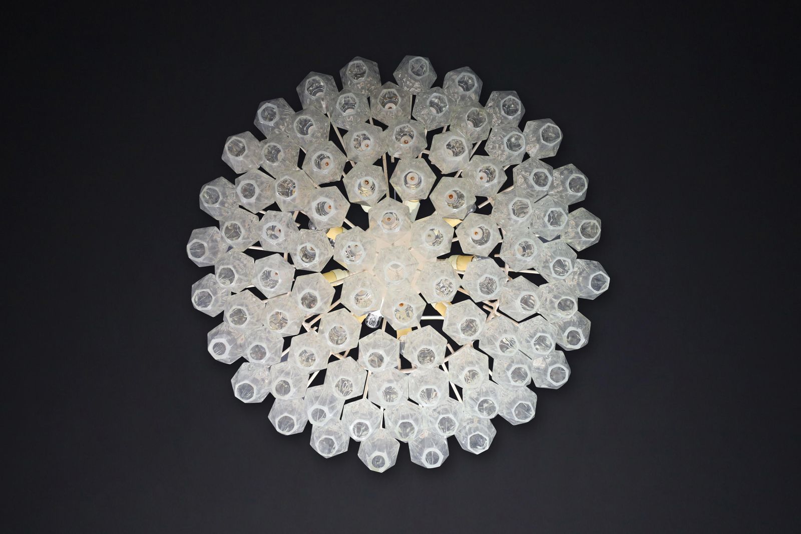 photo vintage Midcentury Carlo Scarpa Poliedri Chandelier For Venini, Murano, Italy, 1960s