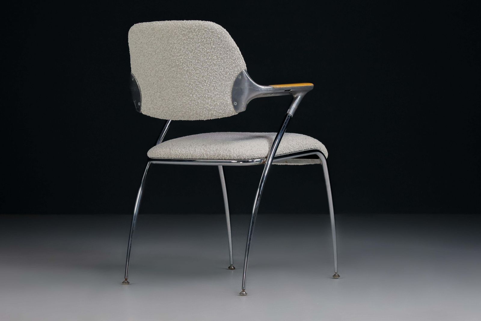 Francesco Zaccone For Thonet Golf Chairs In New Bouclé Upholstery, Germany 1970 photo buy