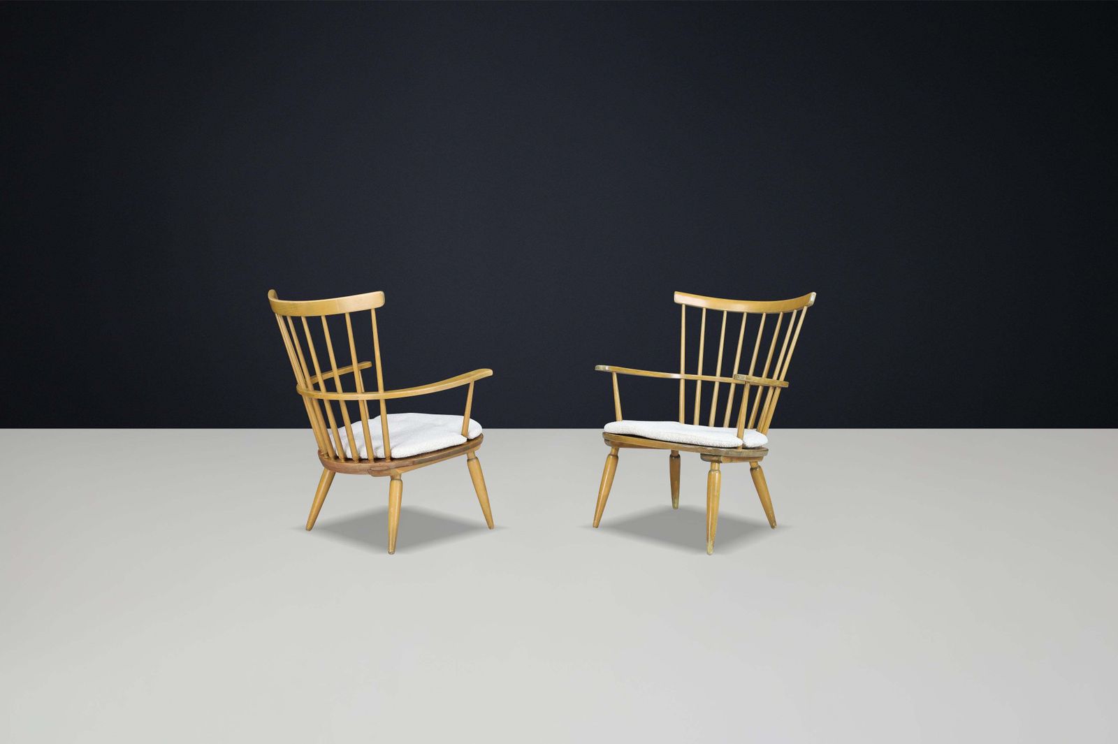 1487.0 Midcentury Armchair With New Boucle Cushions By Franz Schuster, Austria, 1950s photo