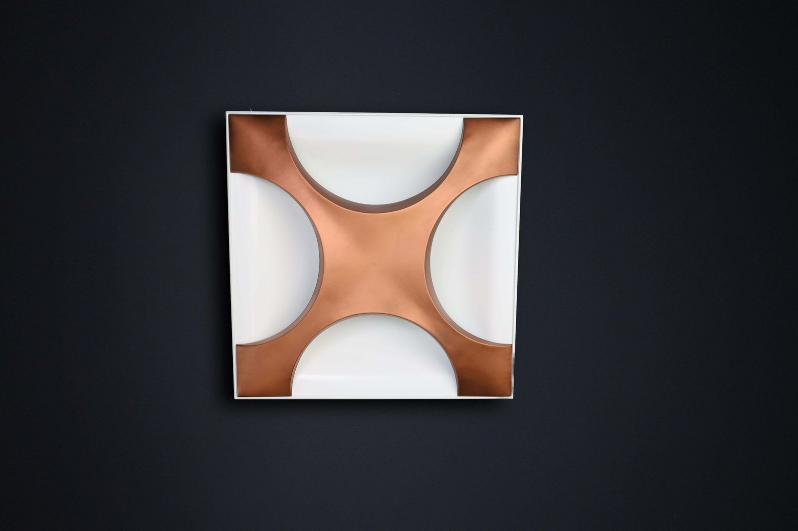 1968 “Cross Oyster” Wall Sculpture Lights By Rolf Krüger For Staff Leuchten photo for sale