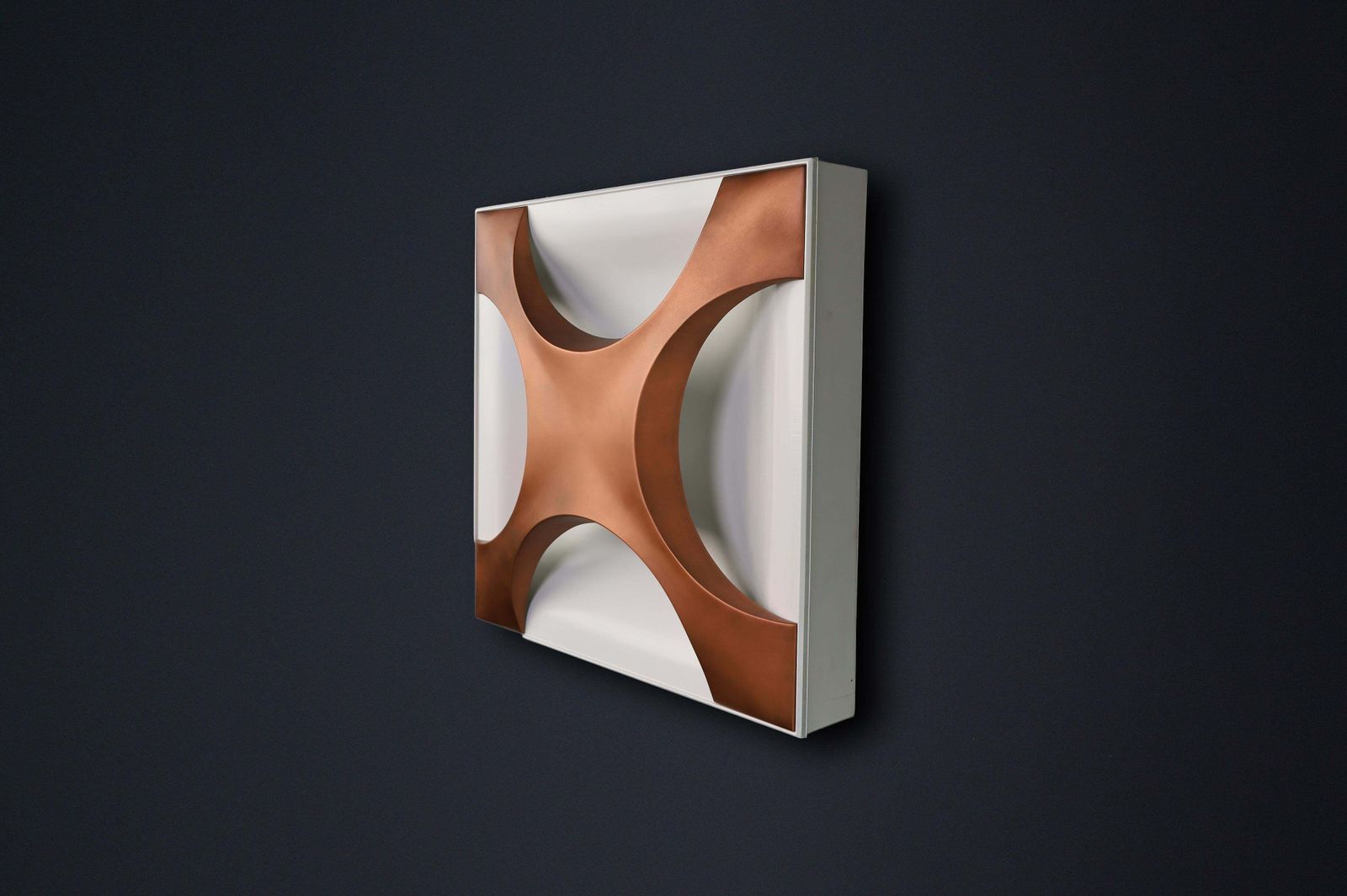 4468.0 1968 “Cross Oyster” Wall Sculpture Lights By Rolf Krüger For Staff Leuchten photo