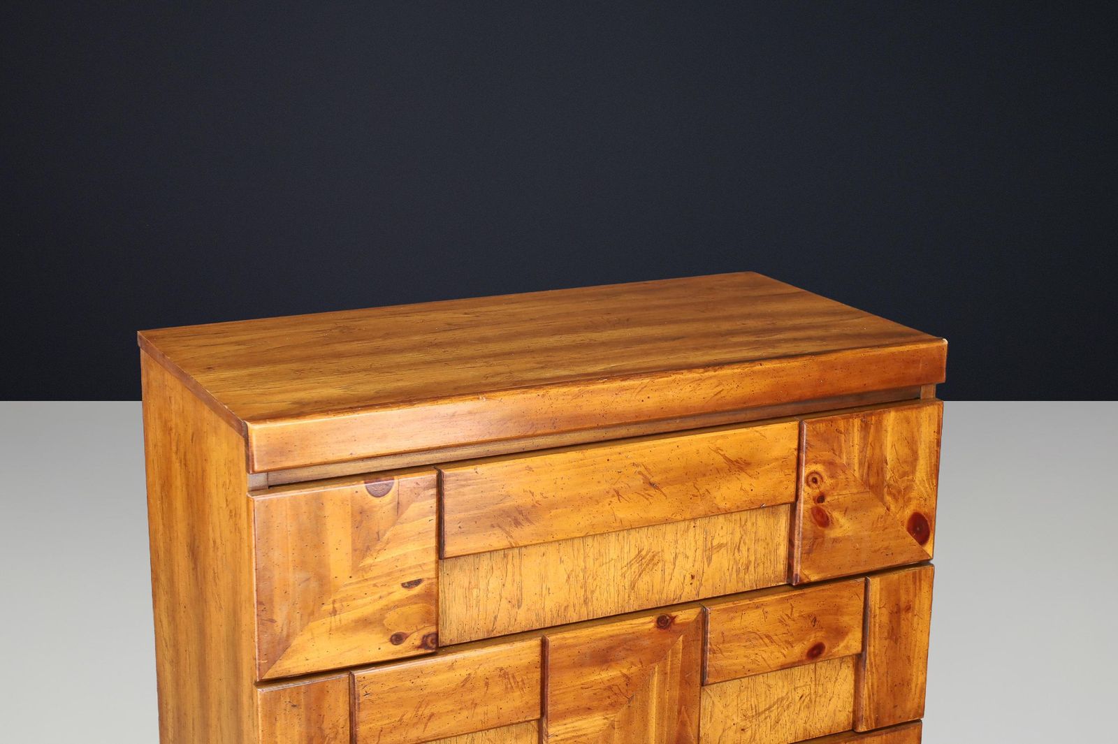 Brutalist “Staccato” Tallboy Dresser By Lane Furniture, USA, 1970s photo 2397.0
