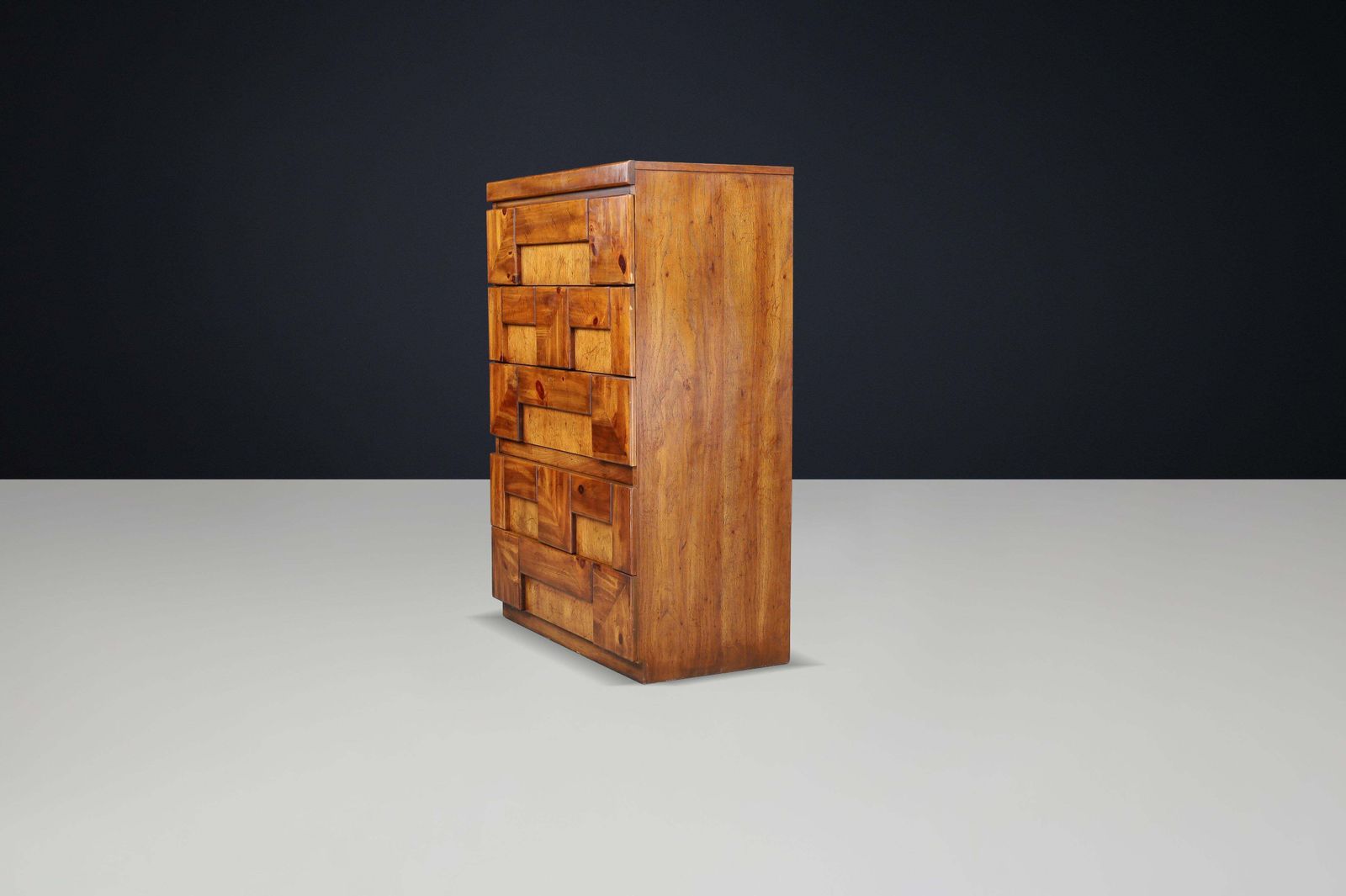 Brutalist “Staccato” Tallboy Dresser By Lane Furniture, USA, 1970s photo buy