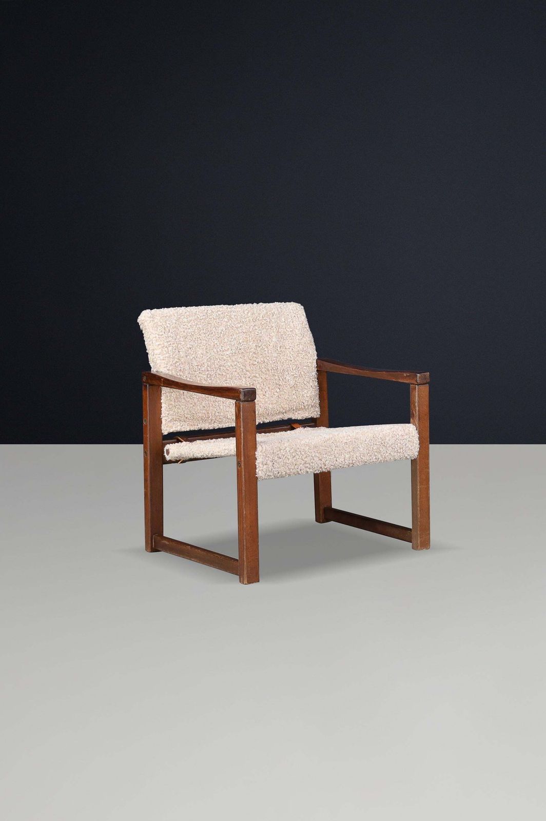 Set Of 2 Lounge Chairs By Karin Mobring In Pine And Teddy Fabric, Sweden, 1970s photo buy