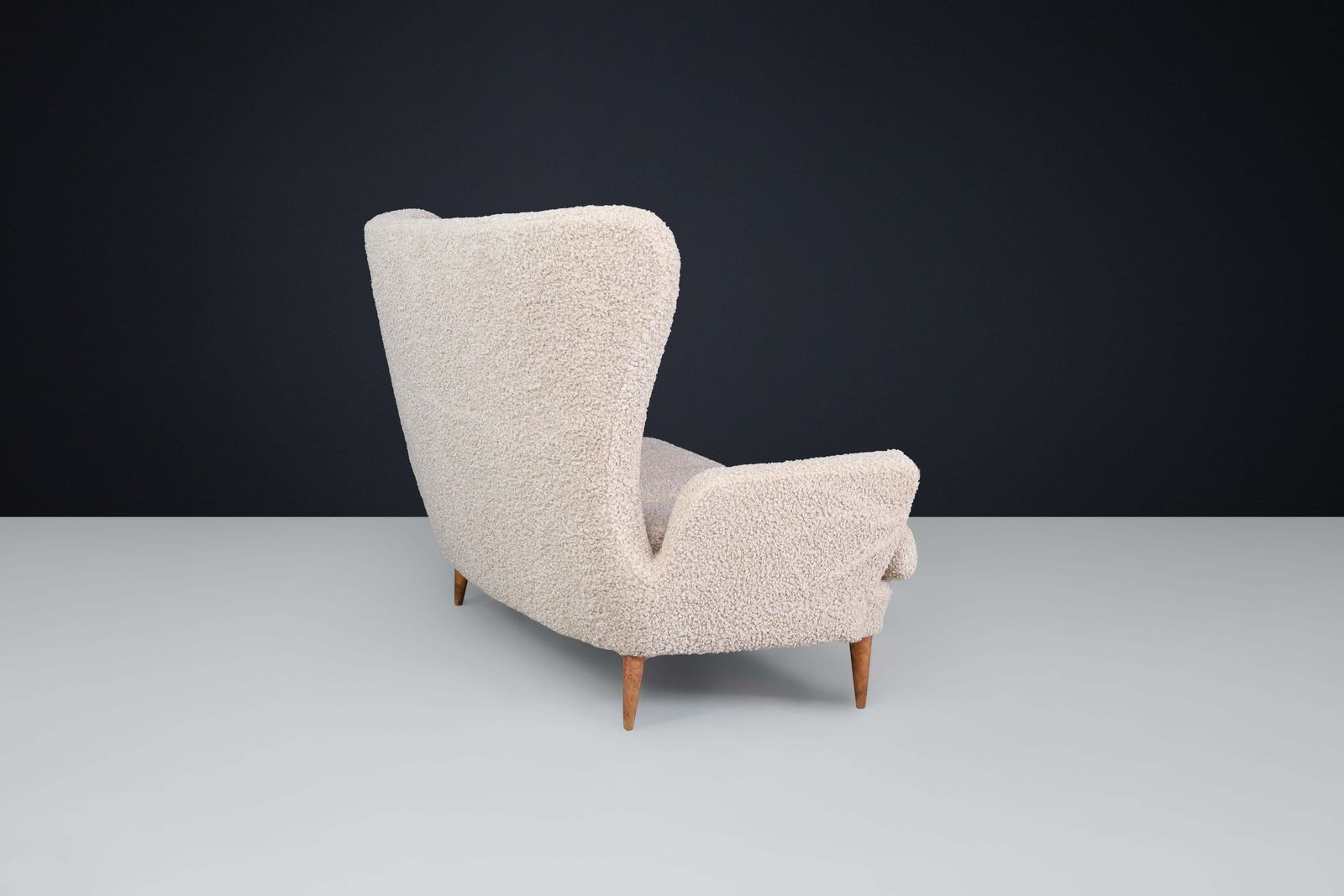 Mid Century Modern Sofa By Emilio Sala & Giorgio Madini In New Teddy Upholstery. photo vintage