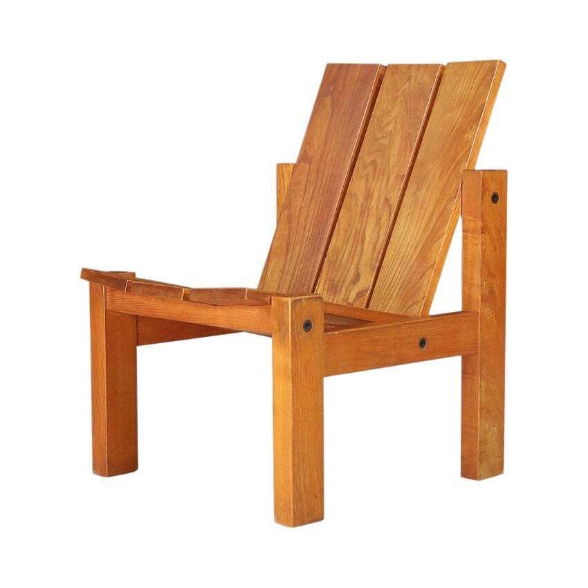 Mid Century Modern, Minimalist Lounge Chair In Elmwood, France, 1960s