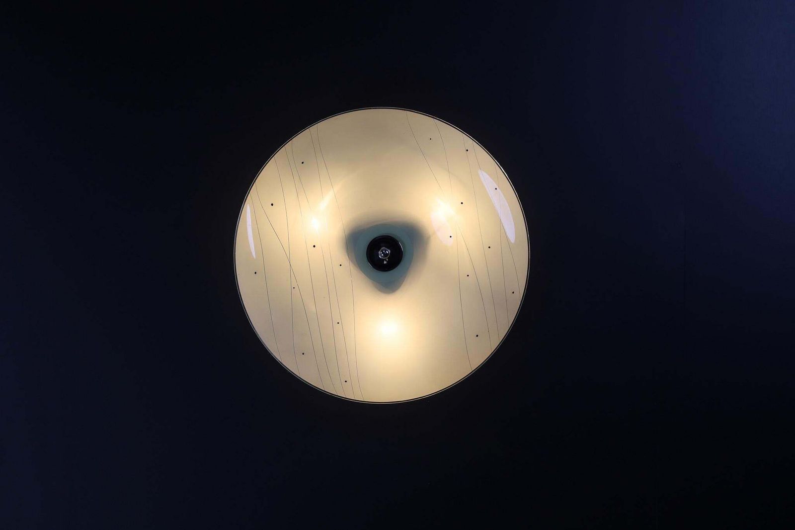 Mid Century Glass Hanging Pendant Or Wall Light Brussels World Expo 1958 (No14) photo 912.0