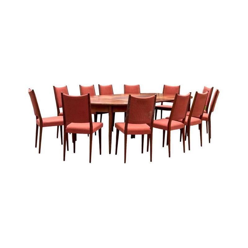 Scandinavian Rosewood Chairs Attributed To Knoll Antimott, 1950s, Set Of 12 photo vintage