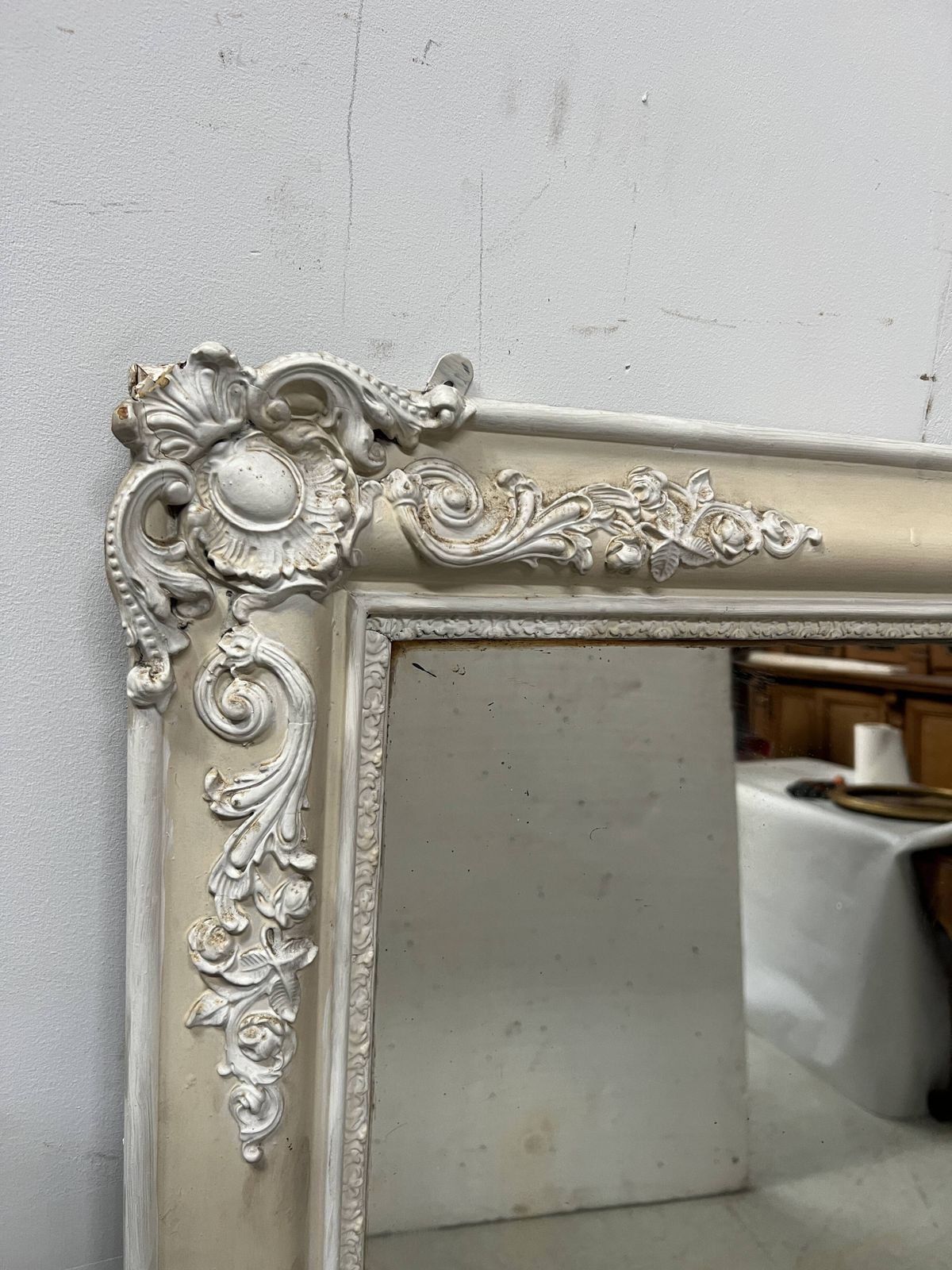 Home Decor Louis XVI Style Mirror In Wood And Patinated Stucco, 20th Century photo