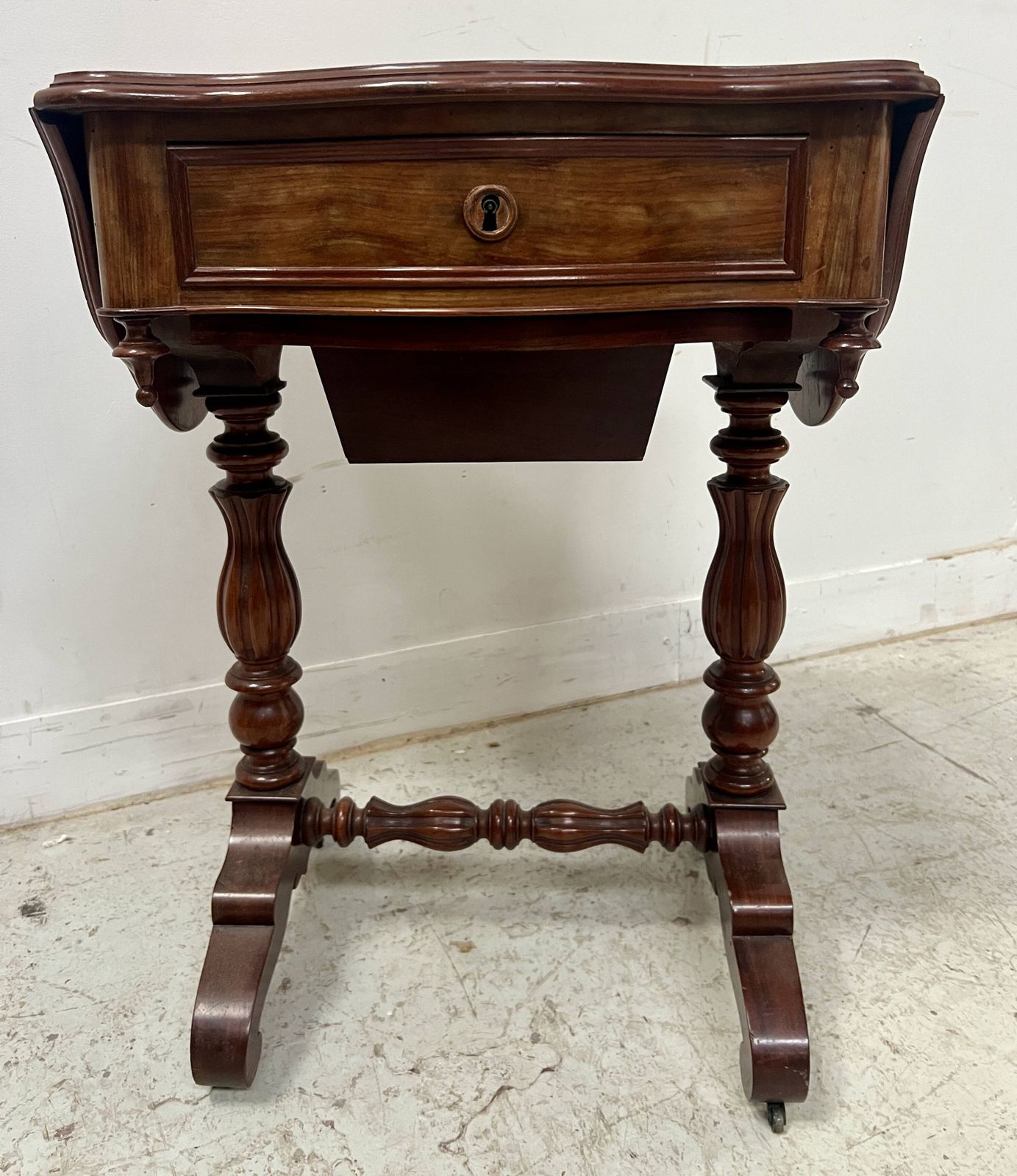 Napoleonic Era Mahogany And Veneer Work Table, 19th Century photo vinterior