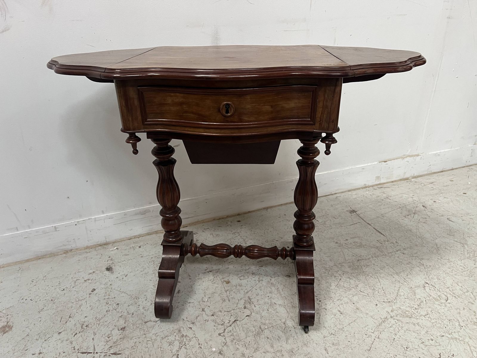 photo furniture Napoleonic Era Mahogany And Veneer Work Table, 19th Century