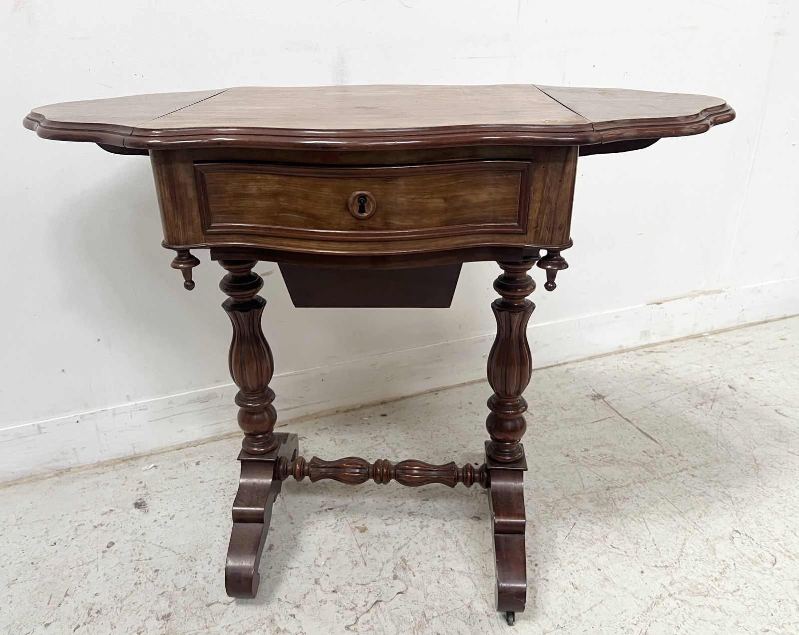 photo buy Napoleonic Era Mahogany And Veneer Work Table, 19th Century