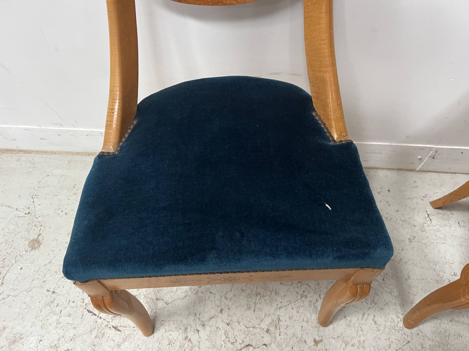 Set Of Four 20th Century Charles X Style Maple Wood Chairs photo furniture