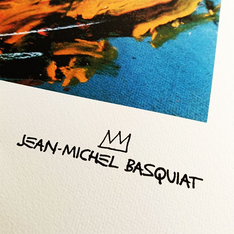 Jean Michel Basquiat Limited Edition Lithograph Numbered In Pencil. Coa photo for sale