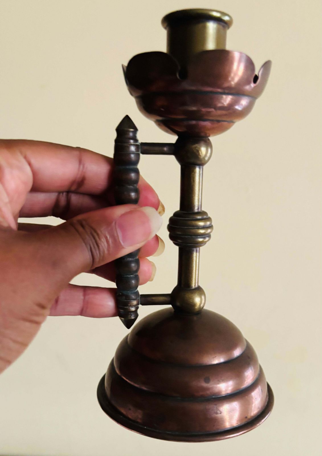 photo buy Arts & Crafts Copper And Brass Candlestick