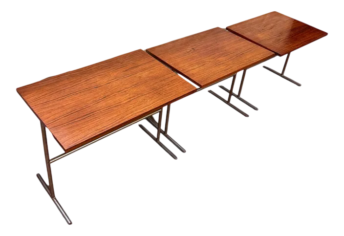 Rosewood Veneer Tables By Rincklake Van Endert, 1960s, Set Of 3