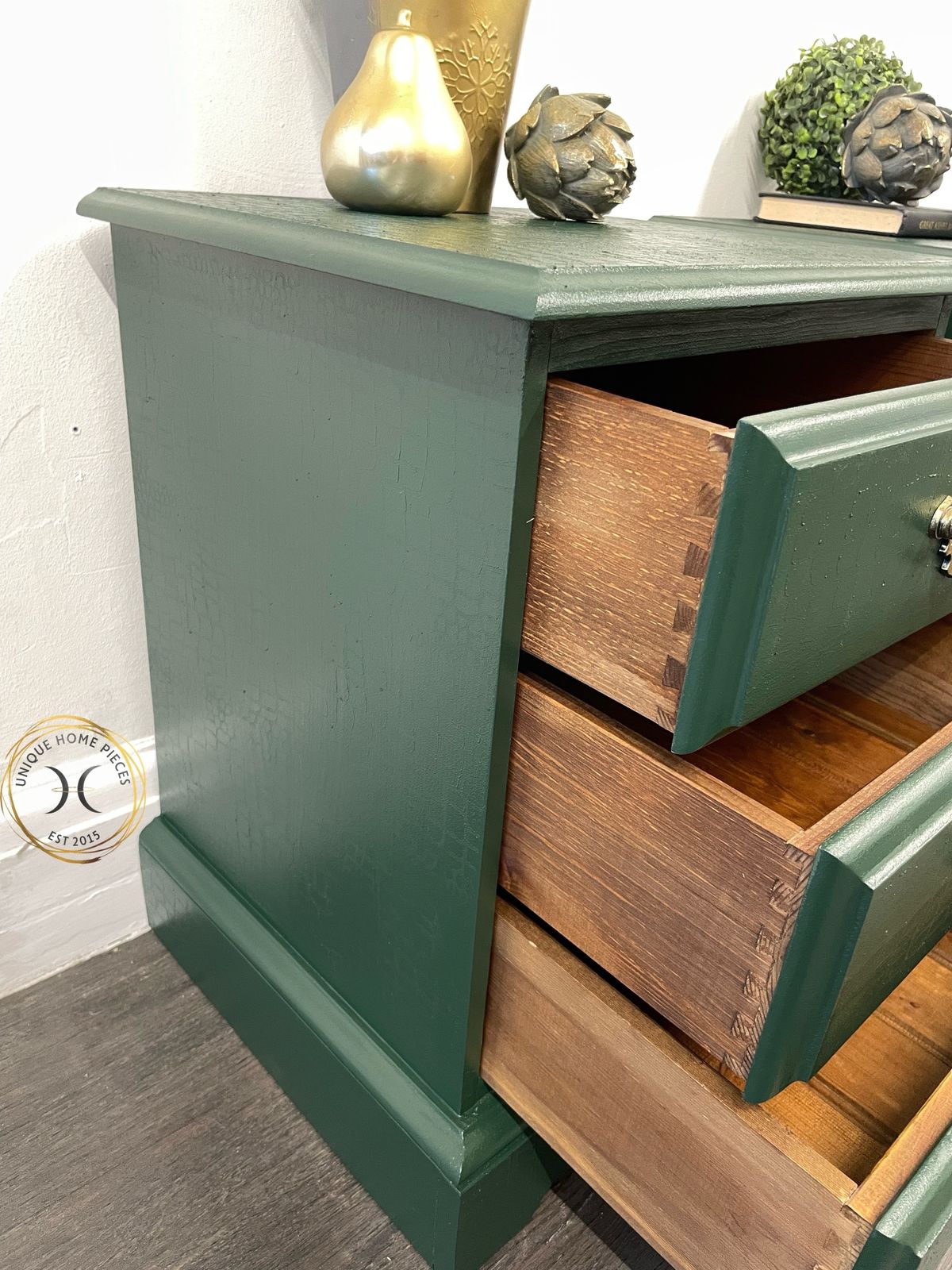 Set Of Two Green Bedside Drawers photo 495.0