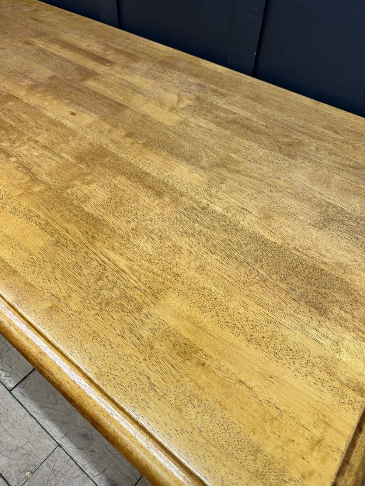 Large Beech Farmhouse Dining Table With Turned Legs – 6 To 10 Seater photo 465.0