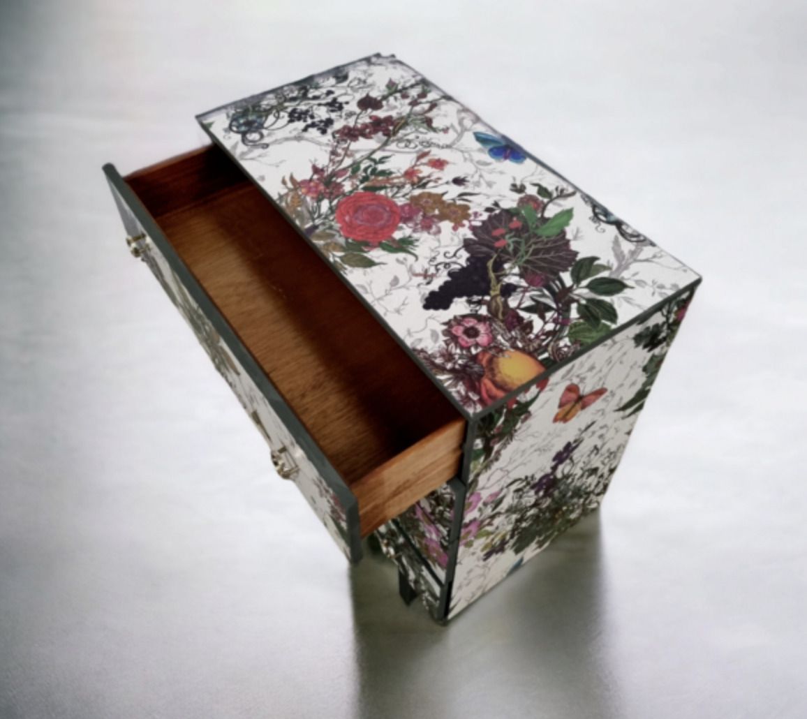 photo furniture Mid Century Chest Of Drawers With Timorous Beasties Bloomsbury Garden