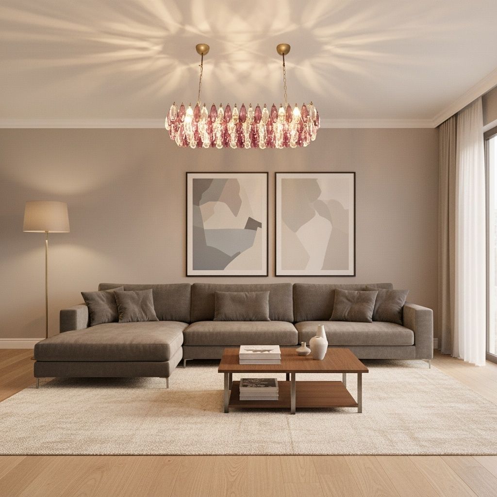 2875.0 Elegant Murano Poliedri Chandelier   Carlo Scarpa   138 Amethyst/Clear Glasses photo