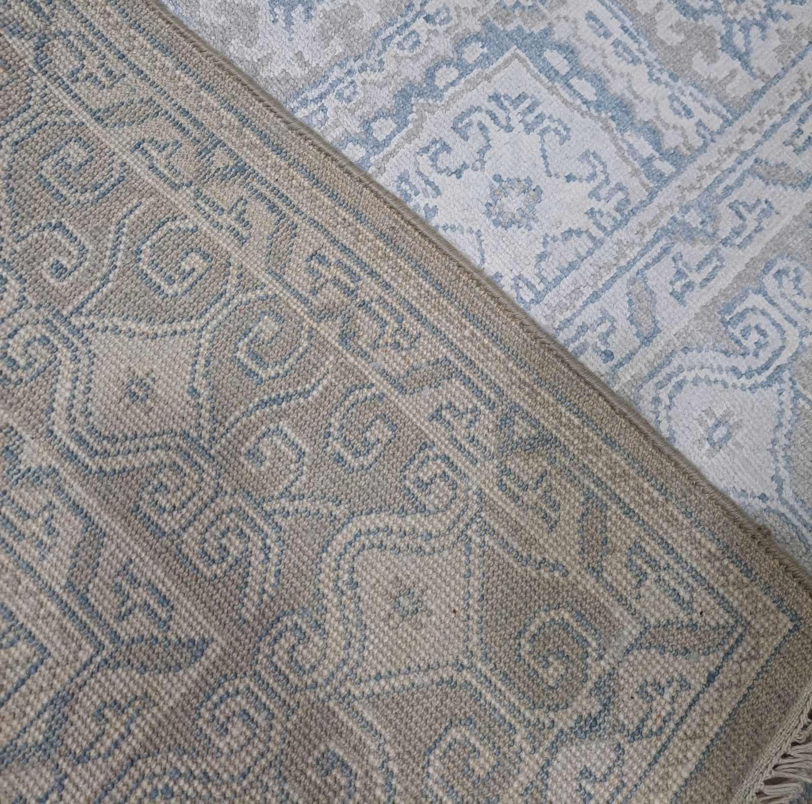 5.6x8 Ft 100% Silk Hand Knotted Area Rug For Contemporary Living Room Decor photo vintage