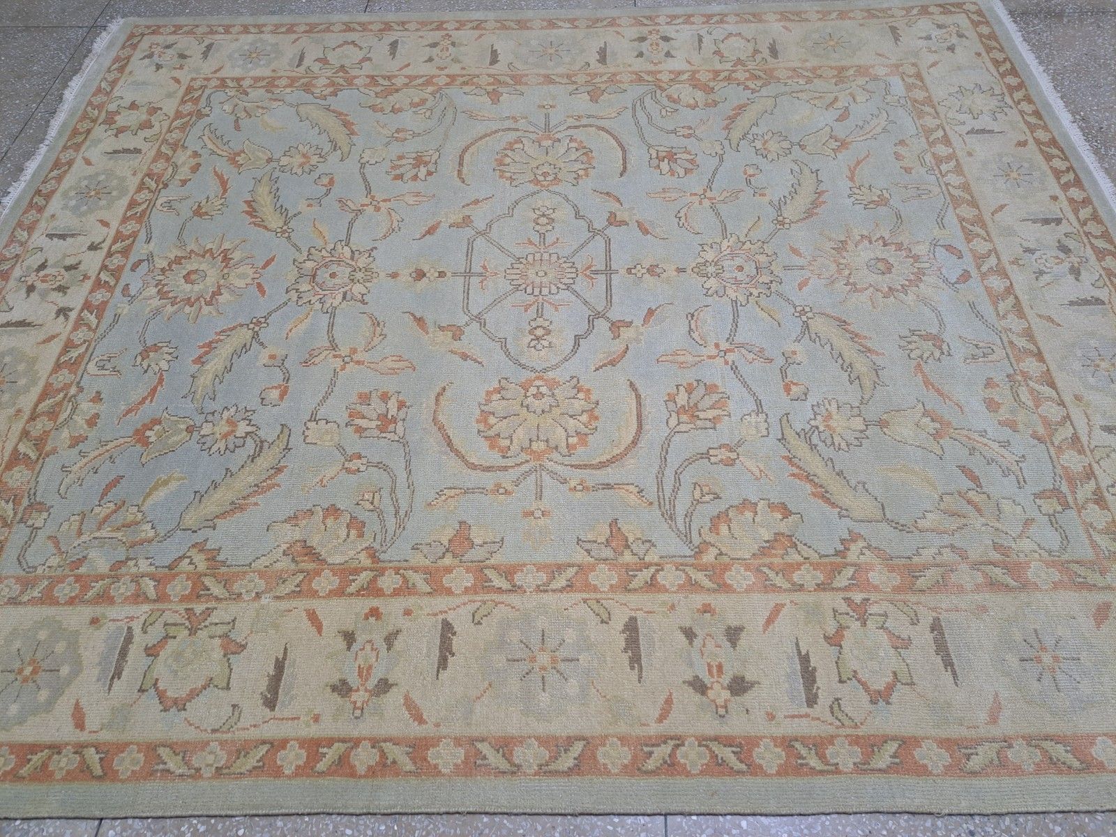 8x10 Ft New Handmade Oushak Rug. 100% Wool, Custom Size, Indian Craftsmanship photo 1562.0