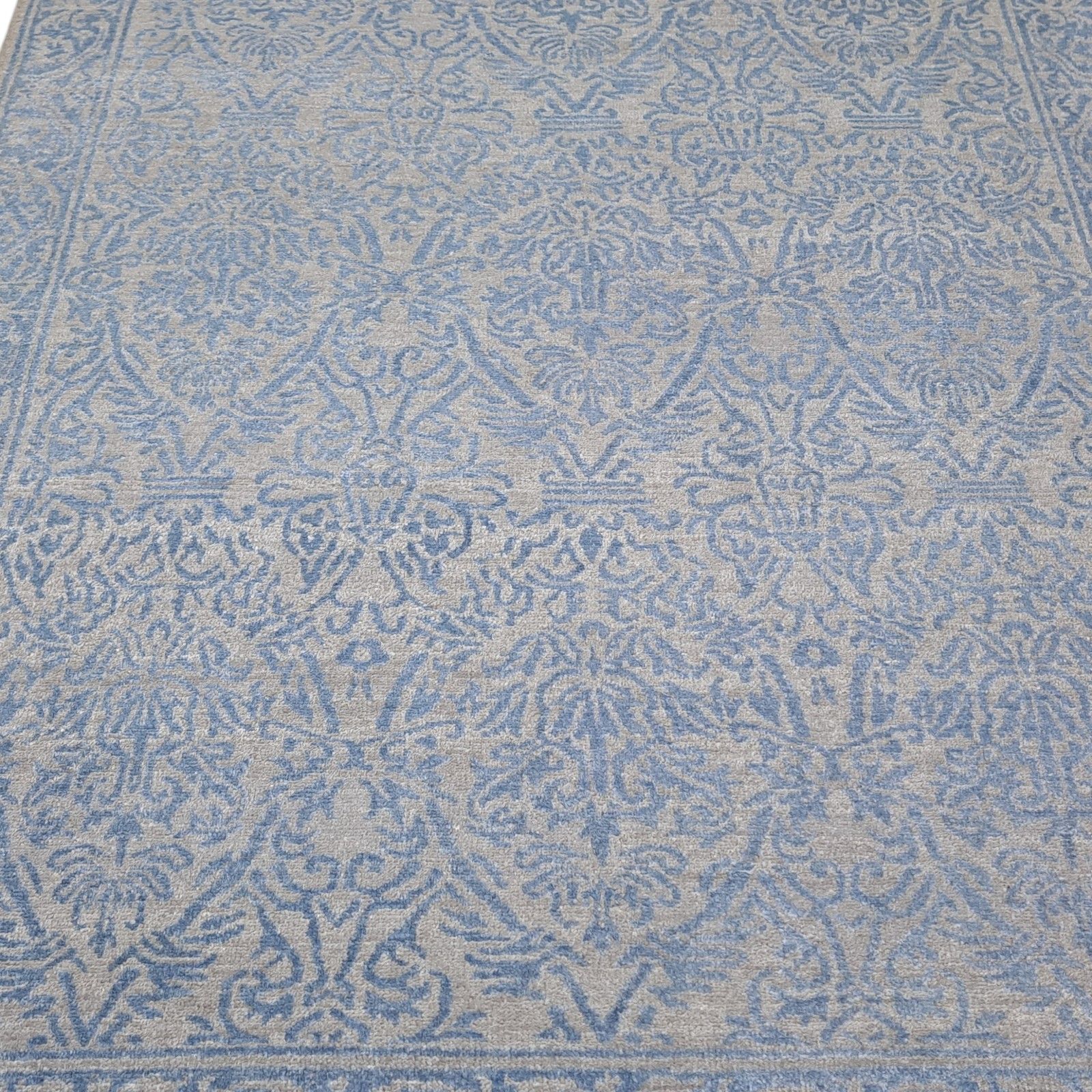5.6x8 Ft Handmade Area Rug. 100% Silk. Hand Knotted Carpet. Custom Size Option photo vinterior