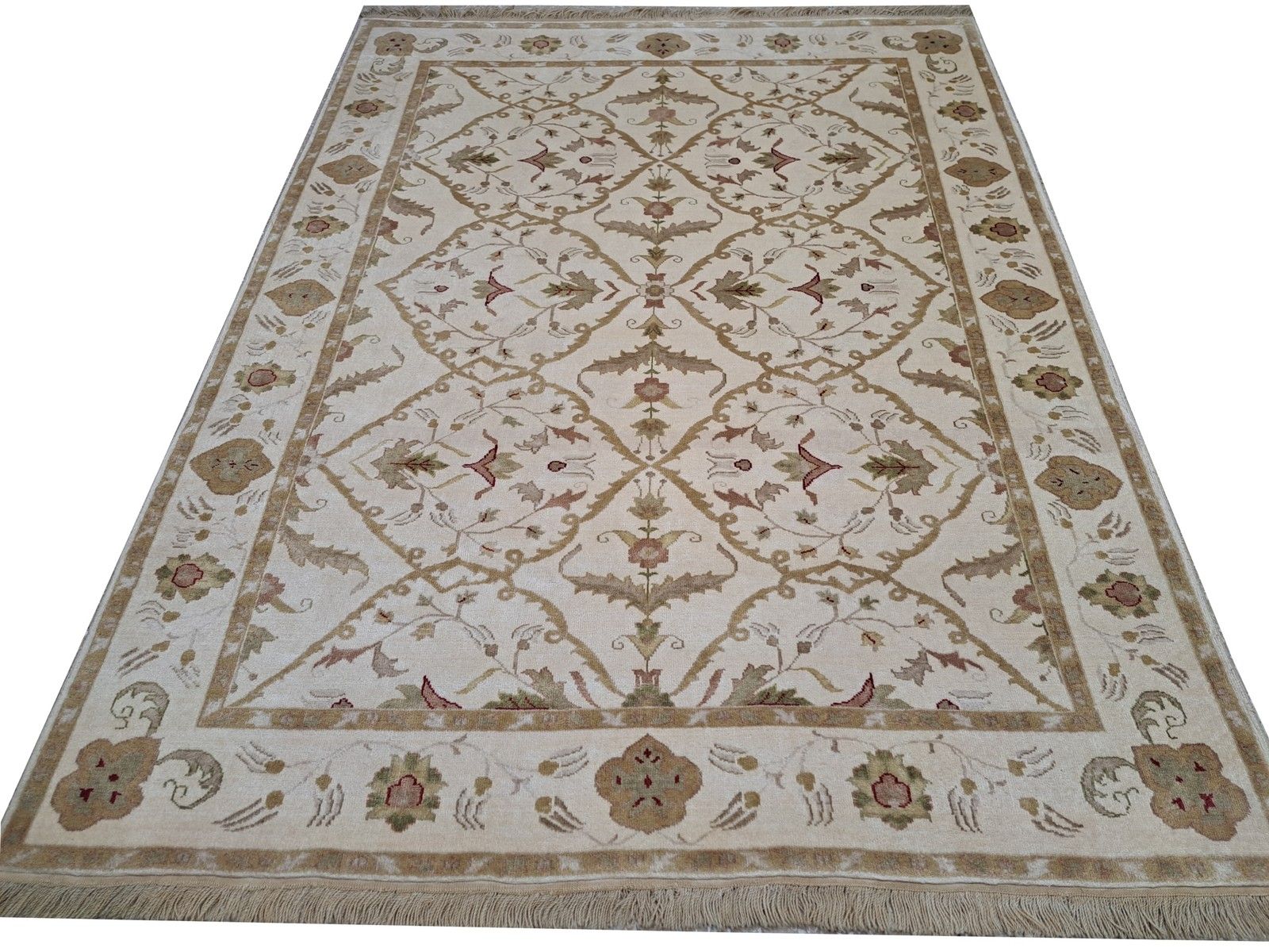 5.6x8 Ft New Handknotted Rug. All Wool. Living Room Carpet. Custom Size Availabl