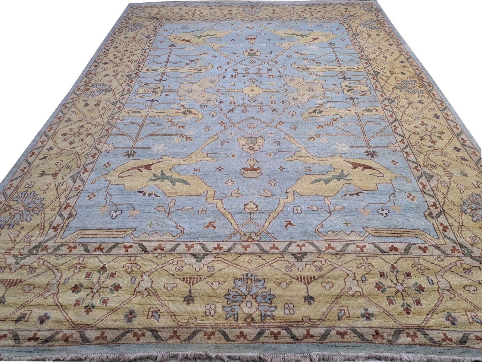 9x12 Ft New Hand Knotted Oushak Style Rug. 100% Wool Carpet. Custom Options Avl.