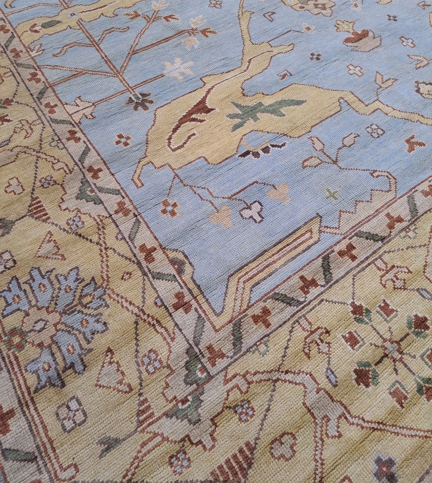 9x12 Ft New Hand Knotted Oushak Style Rug. 100% Wool Carpet. Custom Options Avl. photo vinterior