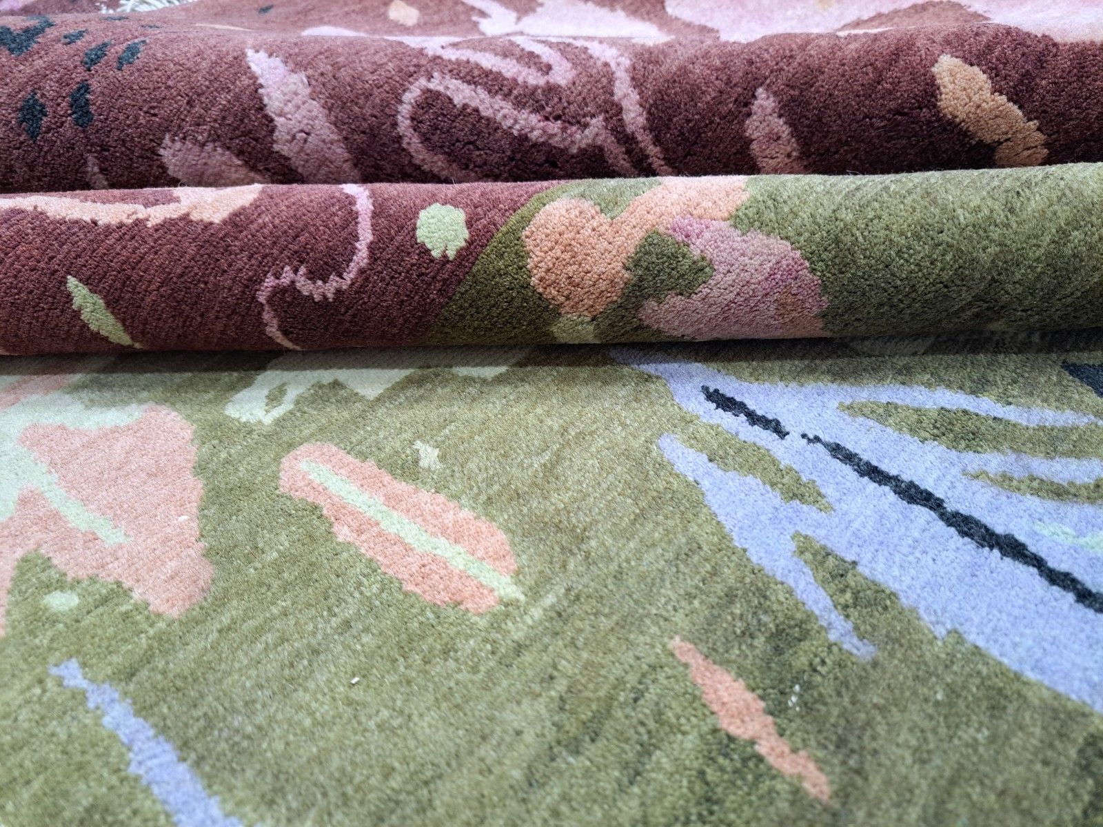 8x10 Ft Hand Knotted Nepalese Rug. 100% Wool & Silk Touch. Brand New Carpet photo vintage