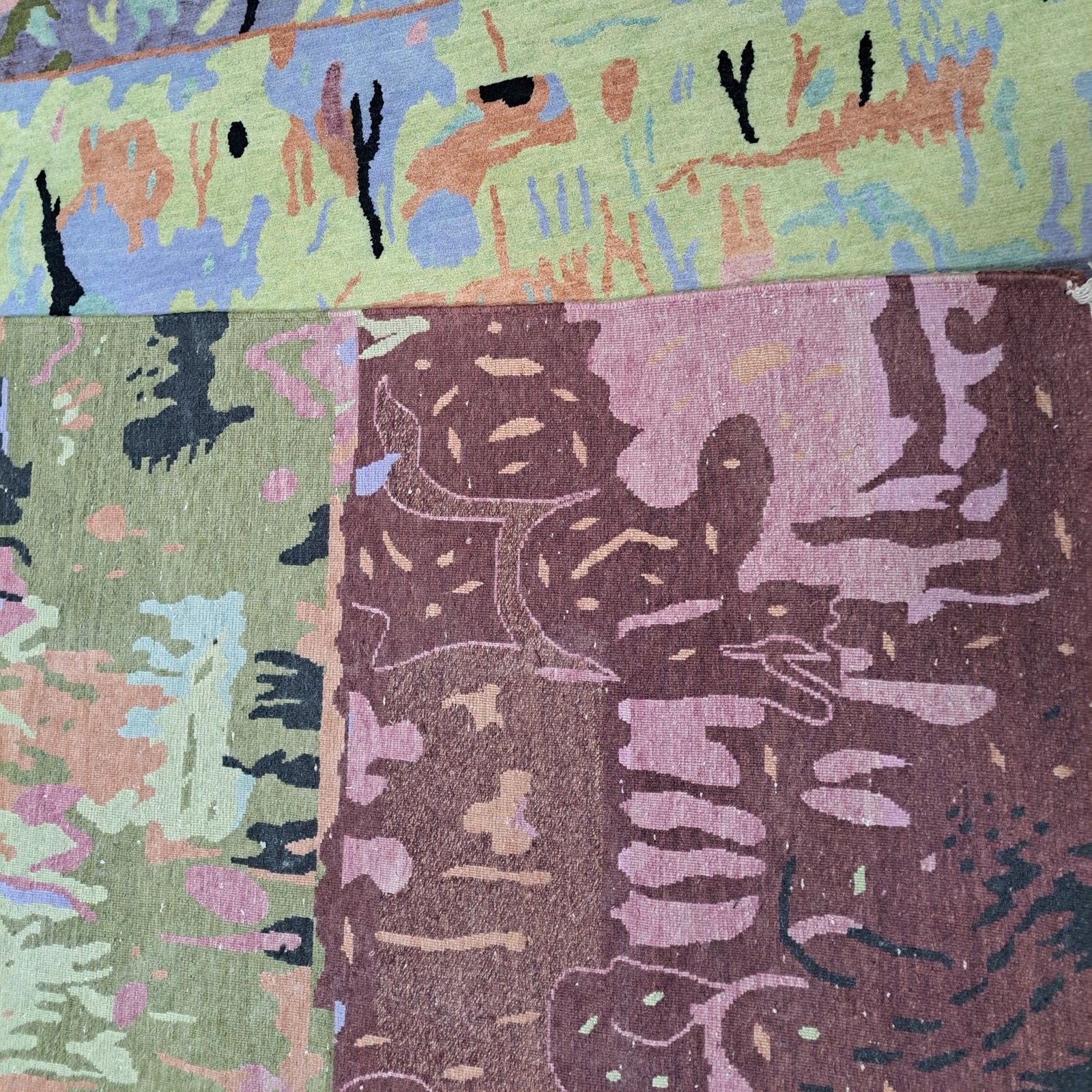 photo furniture 8x10 Ft Hand Knotted Nepalese Rug. 100% Wool & Silk Touch. Brand New Carpet